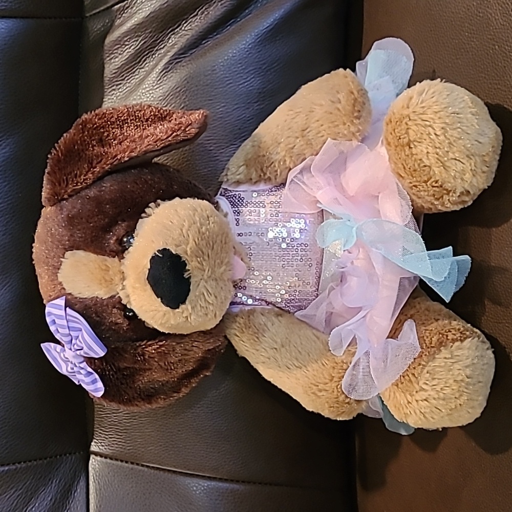Build-a-Bear Brown Puppy 14" in tutu